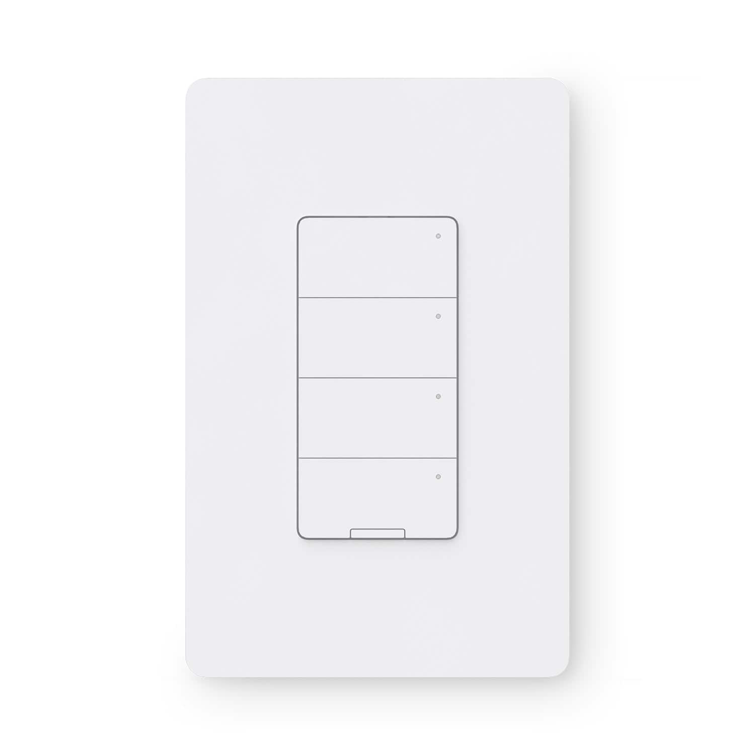 Insteon - i3 Keypad - Smart Switch with 4 Scene Buttons for Wireless Control - White
