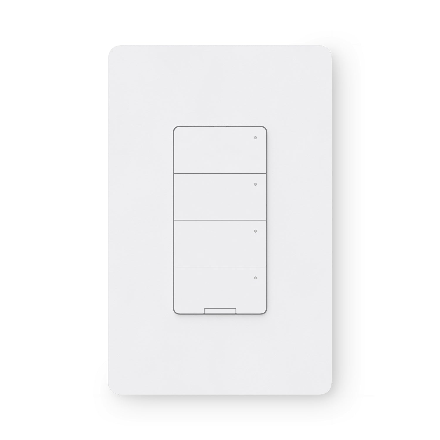 Front. Insteon - i3 Keypad - Smart Switch with 4 Scene Buttons for Wireless Control - White.