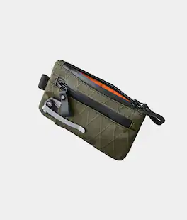 ALPAKA - Zip Pouch Pro - Minimalism Zipper Wallet - RFID Blocking, ID Card Holder,Men’s Wallet with Multi-tool Slot - Dark Green X-Pac VX21