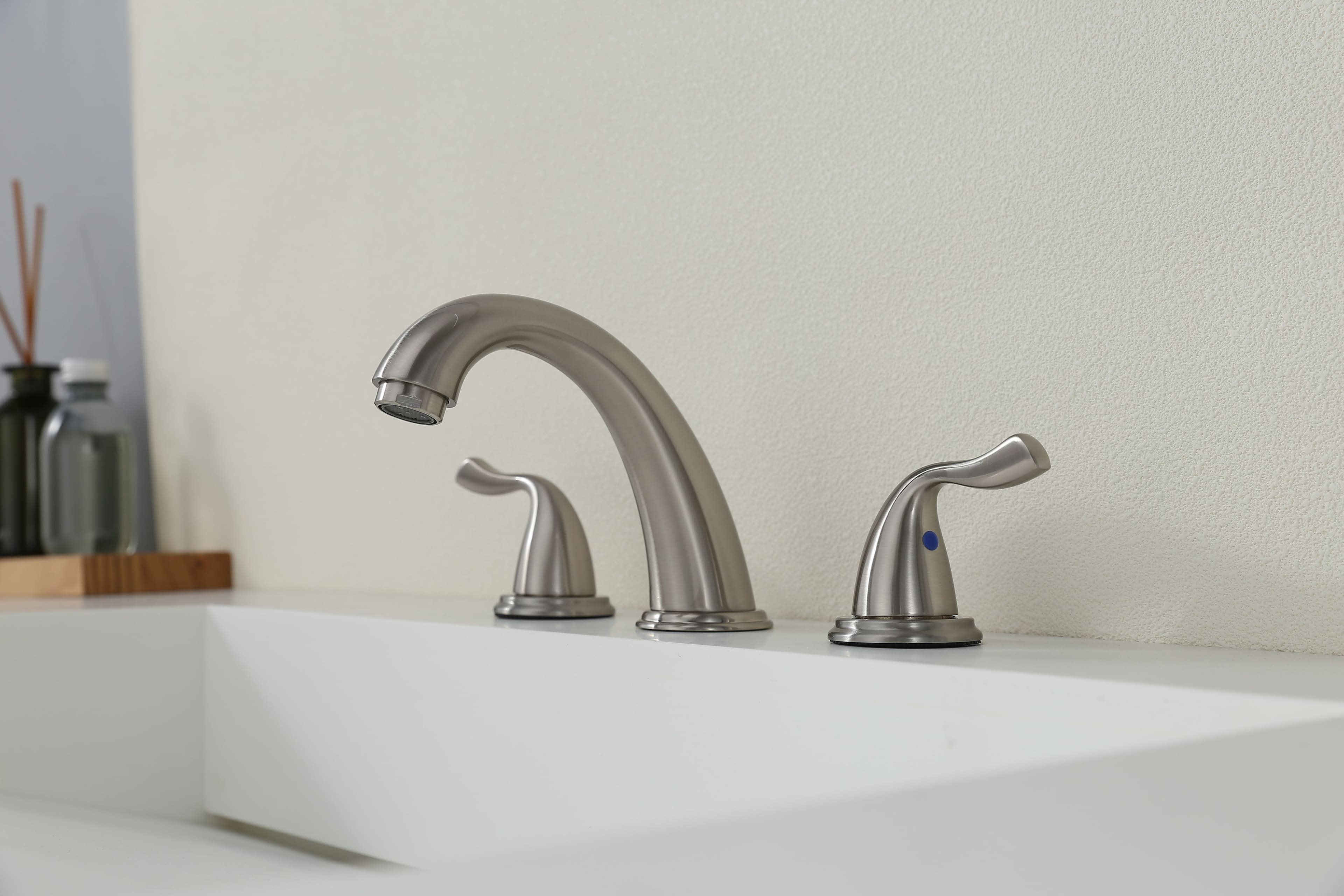 Bothwa Home - Bathroom Faucet For bathroom Sink With Two Handles And Supply Lines BC008-GBN-B07 - Brushed Nickel