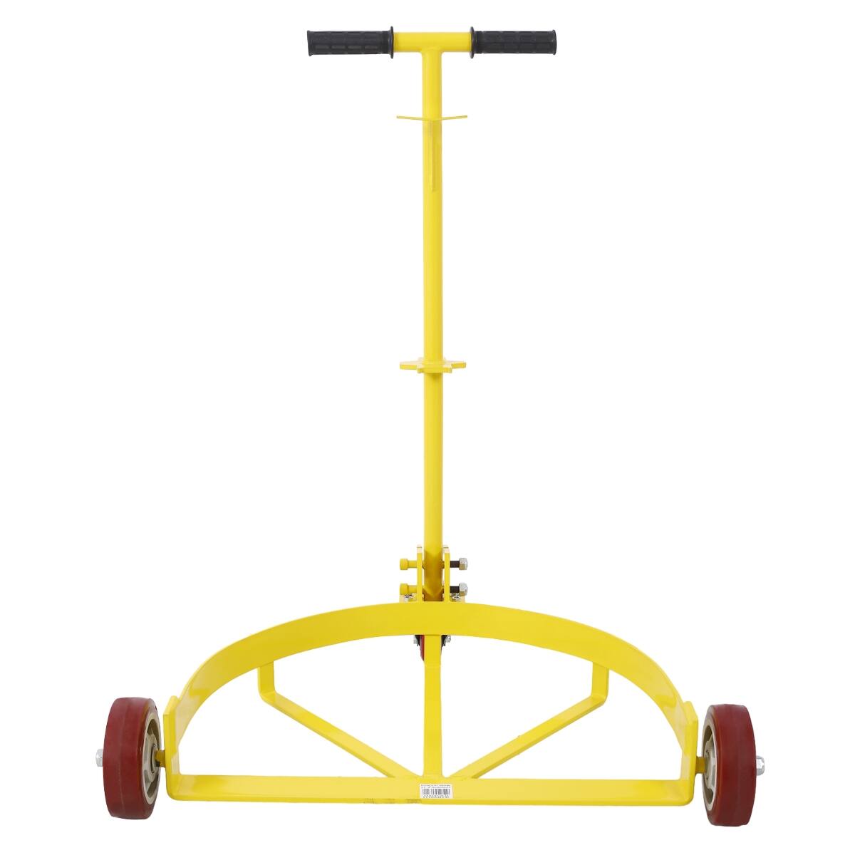 Left. Ropilly - Ropilly 55 Gallon Drum Dolly Low Profile Steel Drum Caddy with Handle, 1200 lb Capacity Drum Cart - Yellow.