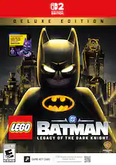 OD2 D NINTENDO SWITCH. DELUXE EDITION INCLUDES EXCLUSIVE LEGO RETRO VIDEO GAME BATMAN MINIFIGURE W 1 HOBARG * * DC * TM LEGO BATMAN LEGACY OF THE DARK KNIGHT EVERYONE 10+ WB WARNER BROS LAMES D 10+ GAME-KEY CARD 25 GB Full required. game download see back. via internet ESRB support.nintendo.com/switch2/gamekeycard