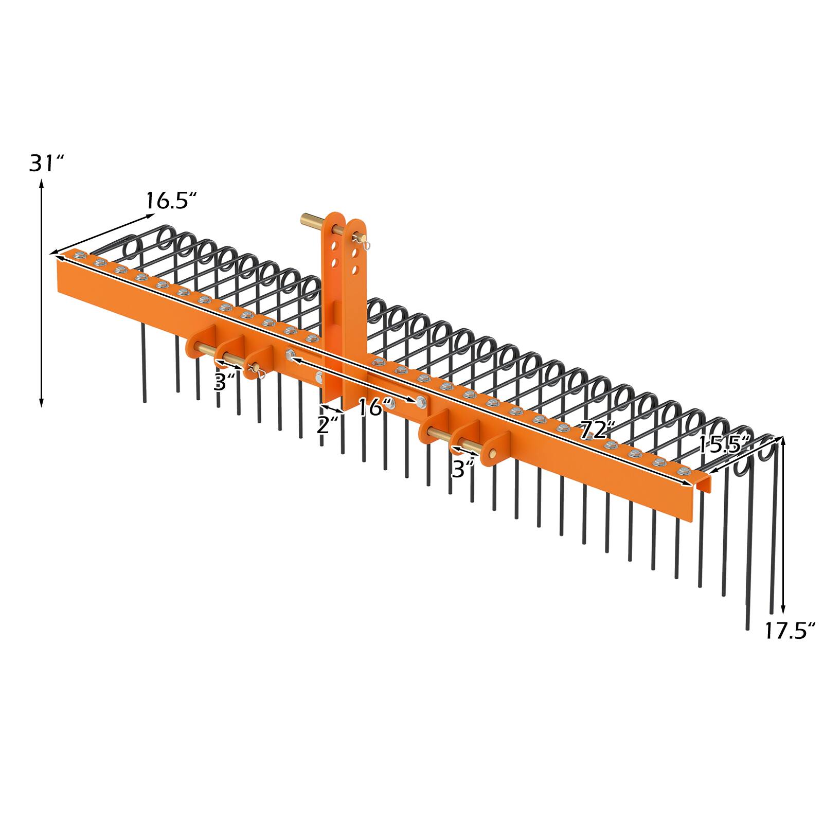 31" 16.5" 2" 160 3" 72 1-5.5" 17.5"