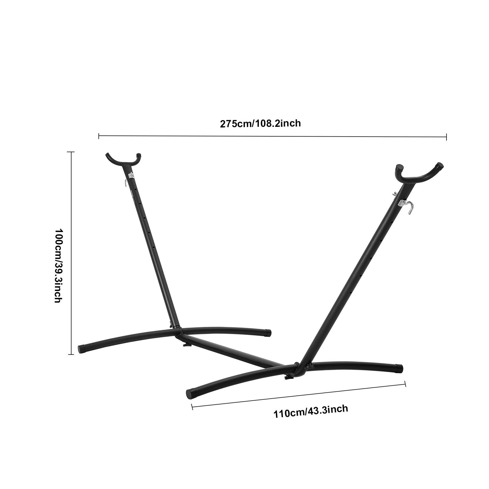275cm/108.2inch  
100cm/39.3inch  
110cm/43.3inch
