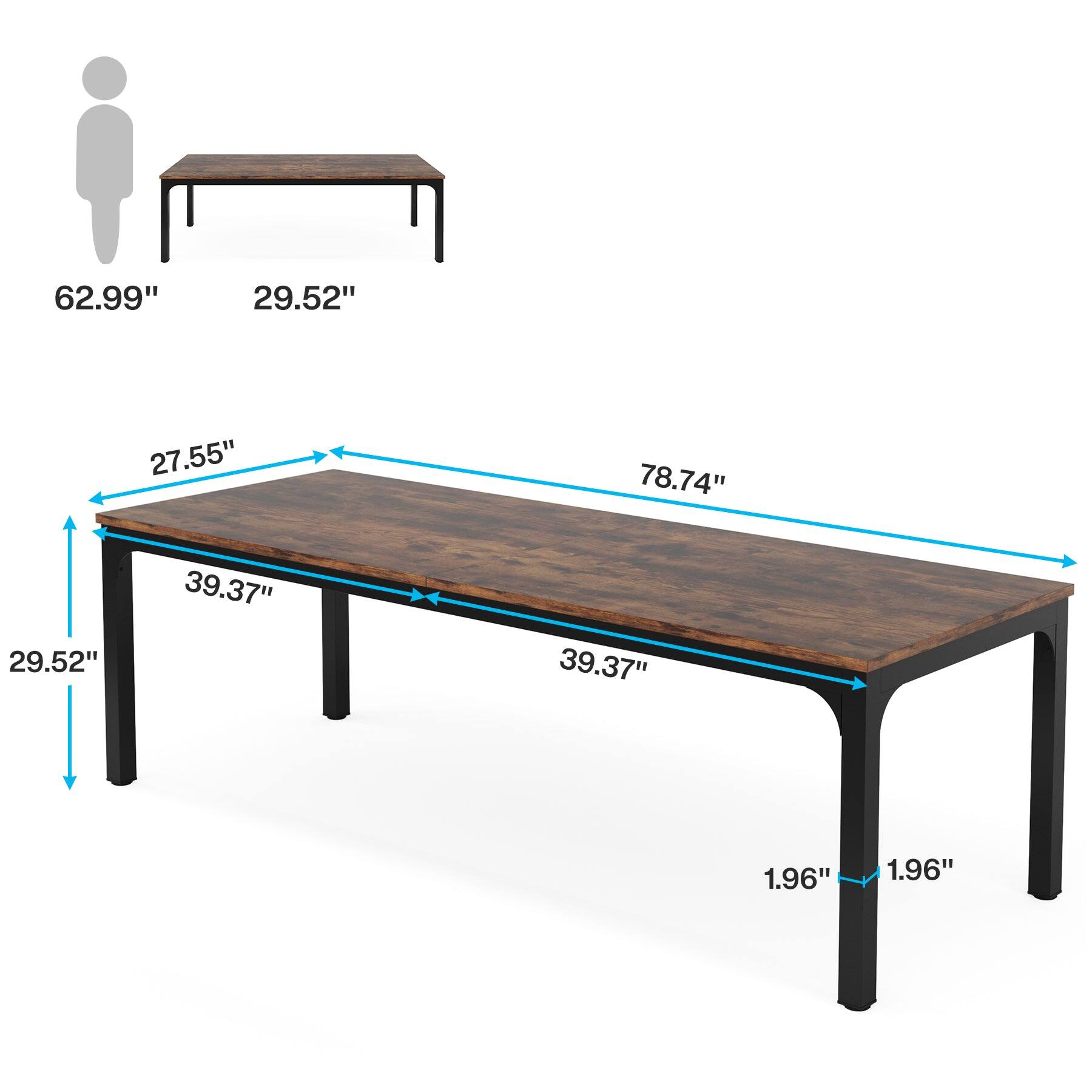 62.99"  
29.52"  
27.55"  
78.74"  
29.52"  
39.37"  
39.37"  
1.96"  
1.96"