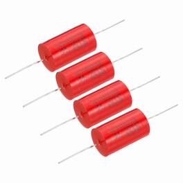 Unique Bargains - 4pcs 12uf Frequency Divider Capacitor, 250V Axial Audio Speaker Crossover MKP Film Capacitor - Red
