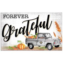 Fan Creations - New Orleans Saints 11" x 19" Forever Grateful Sign - White