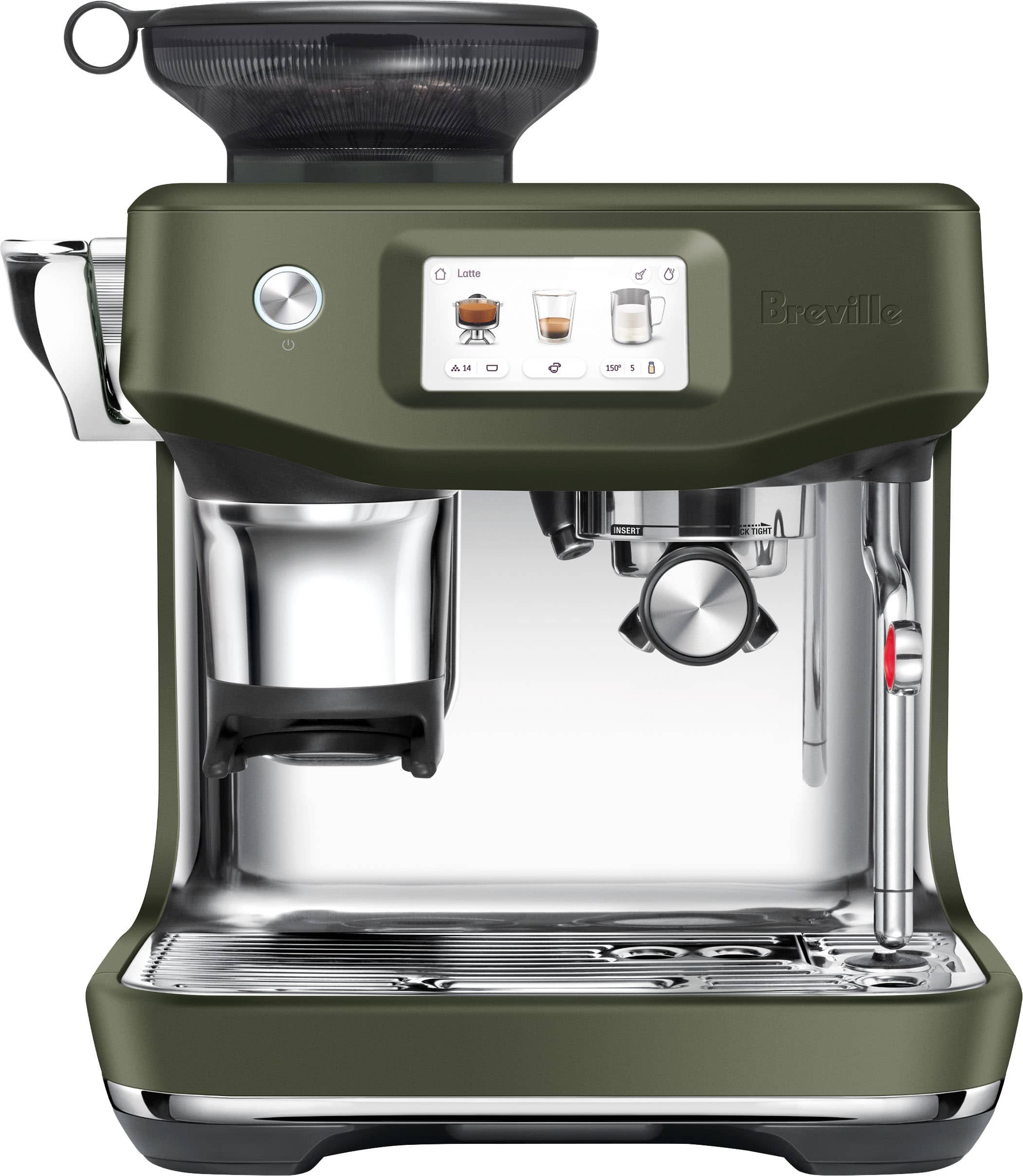 Breville - Barista Touch Impress Espresso Machine - Olive Tapenade - Front_Zoom