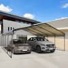 Front. U-HOMY - Outdoor Carport with Galvanized Steel Roof – All-Weather Shelter for Cars, Boats & Tractors - 20'x20'.