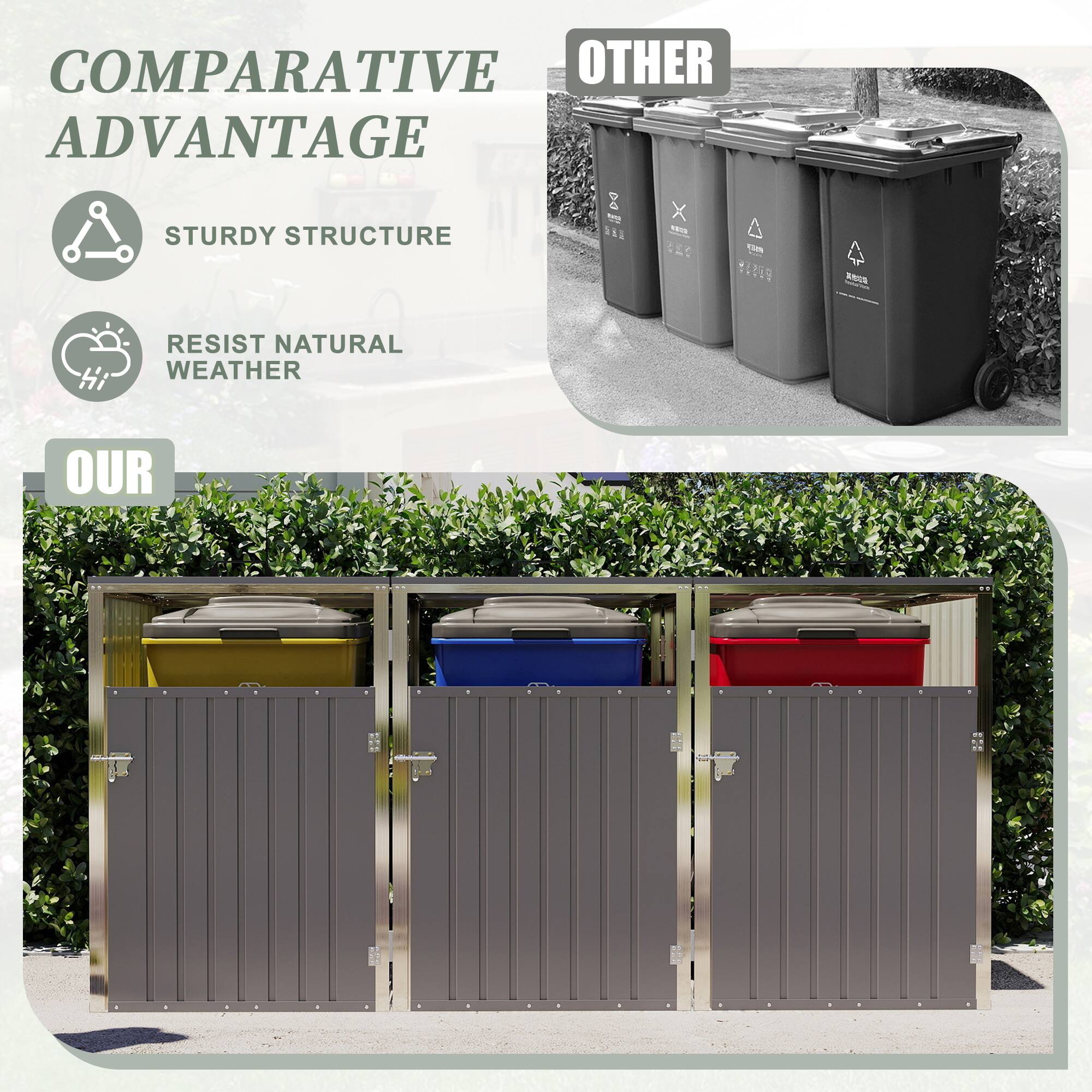 COMPARATIVE ADVANTAGE

- STURDY STRUCTURE
- RESIST NATURAL WEATHER

OUR

OTHER