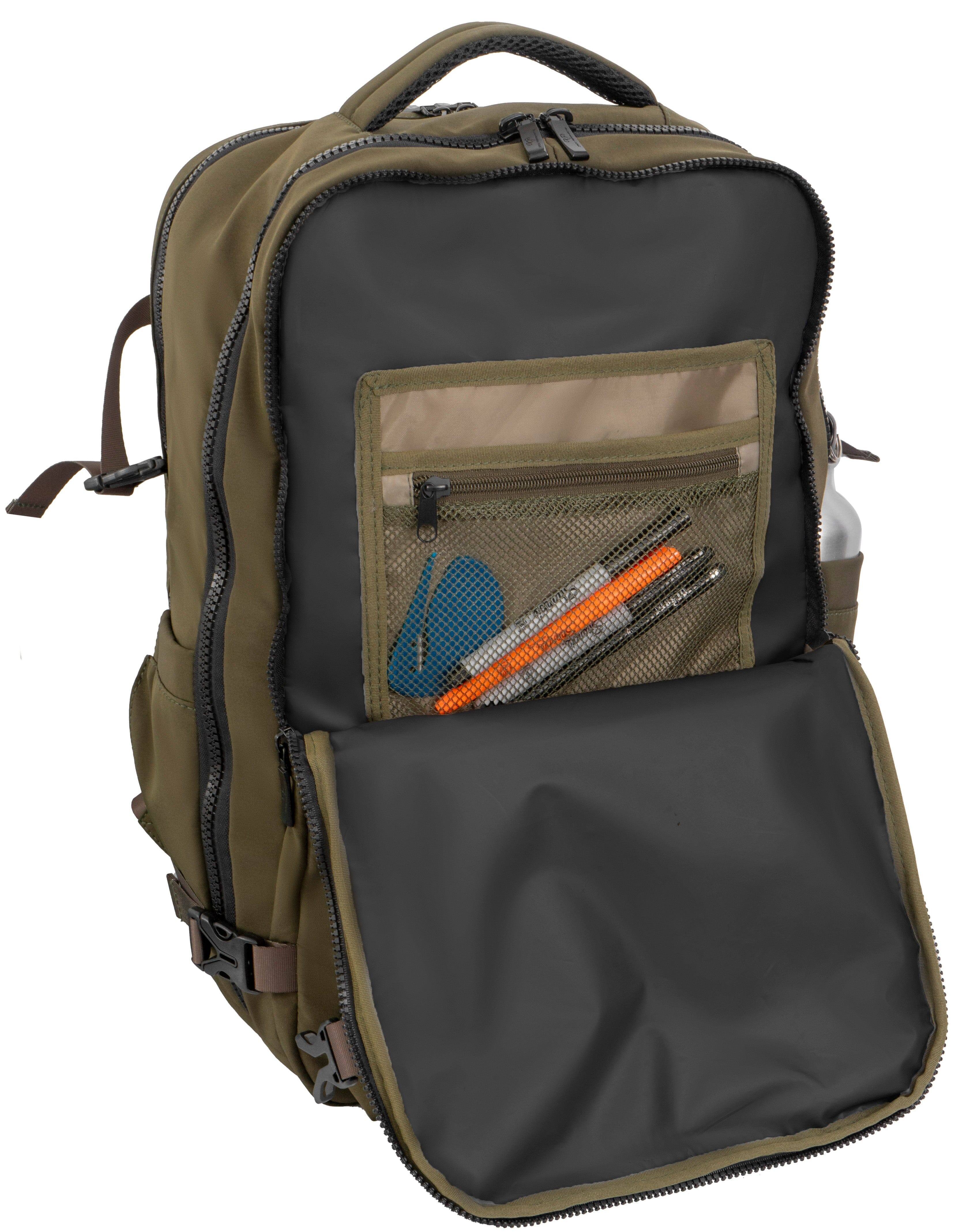 Jack Abrahams The Jackson 19 Inch Nylon Travel Backpack with Shoe