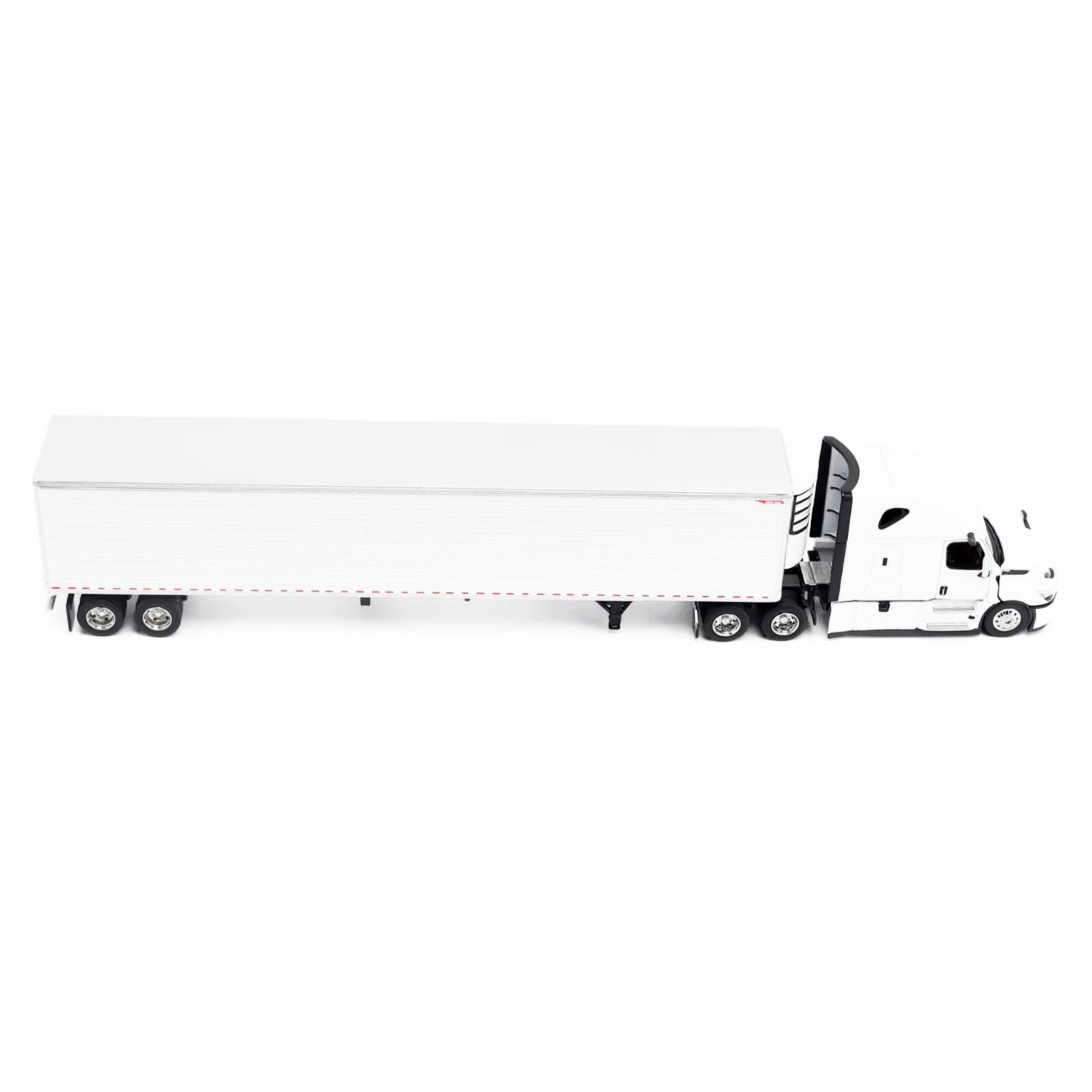 Alt View 1. Diecast Masters - 2025 Freightliner Cascadia Gen-5 Tractor w/Sleeper & Refrigerated Trailer Winter White 1/64 Model by Diecast Masters.