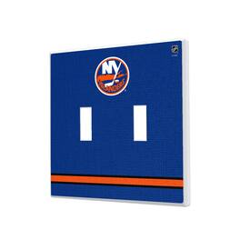 Keyscaper - New York Islanders Double Toggle Lightswitch Plate - Multicolor