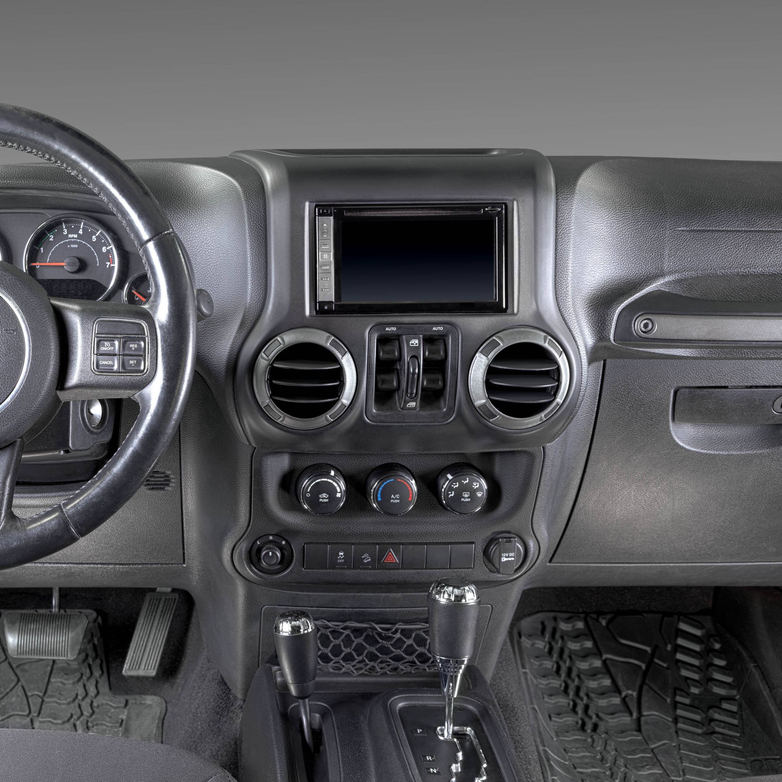 Alt View 16. Metra - Metra Full Dash Replacement Radio Installation Kit for 2011–2018 Jeep Wrangler JK Vehicles - Black.