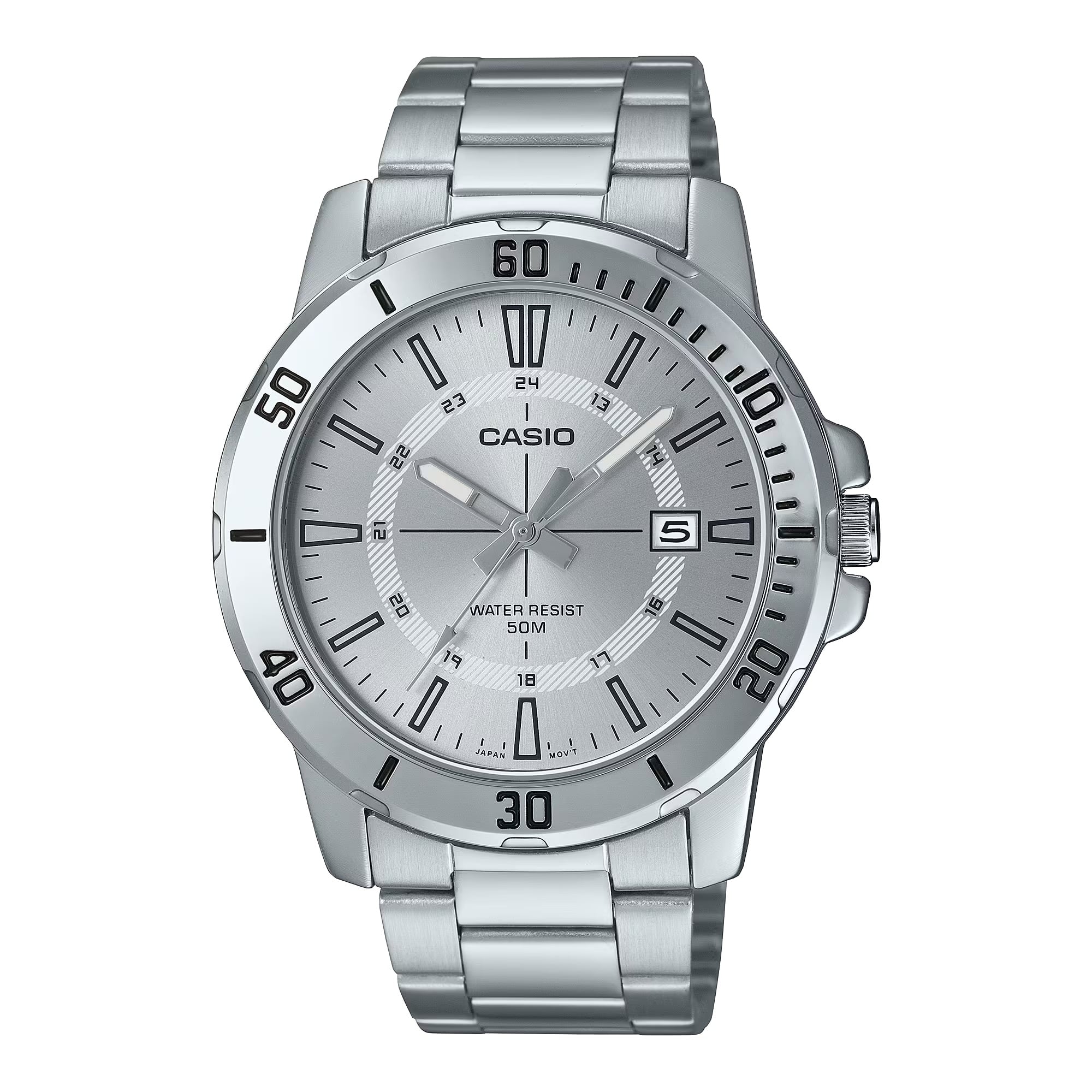 Casio - Men’s Dial Stainless Steel Analog Watch - MTP-VD01D-7CVUDF - Silver price history on PriceWatchPro