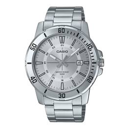 Casio - Men’s Dial Stainless Steel Analog Watch - MTP-VD01D-7CVUDF - Silver