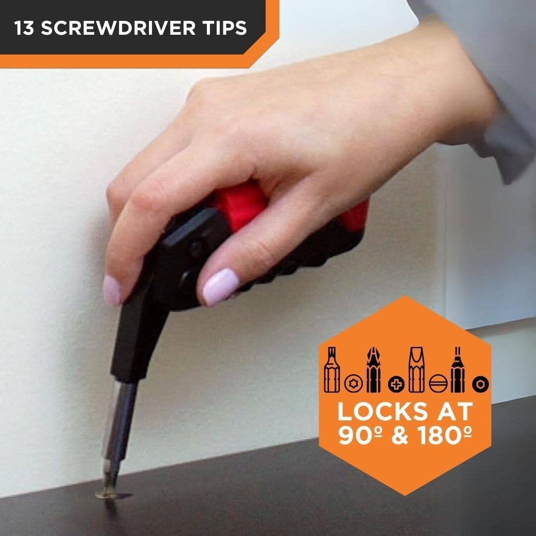 13 SCREWDRIVER TIPS

LOCKS AT 90° & 180°