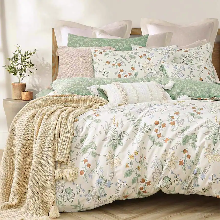 METALTON Botanical Cotton Comforter Size Lightweight Bedding Sets With ...