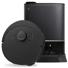 bObsweep - Icon All-in-One Robot Vacuum & Mop, XL 1.45-Gallon Auto-Empty Dock, QSLAM Navigation & Mapping, w. Heated Mop Wash & Dry - Carbon