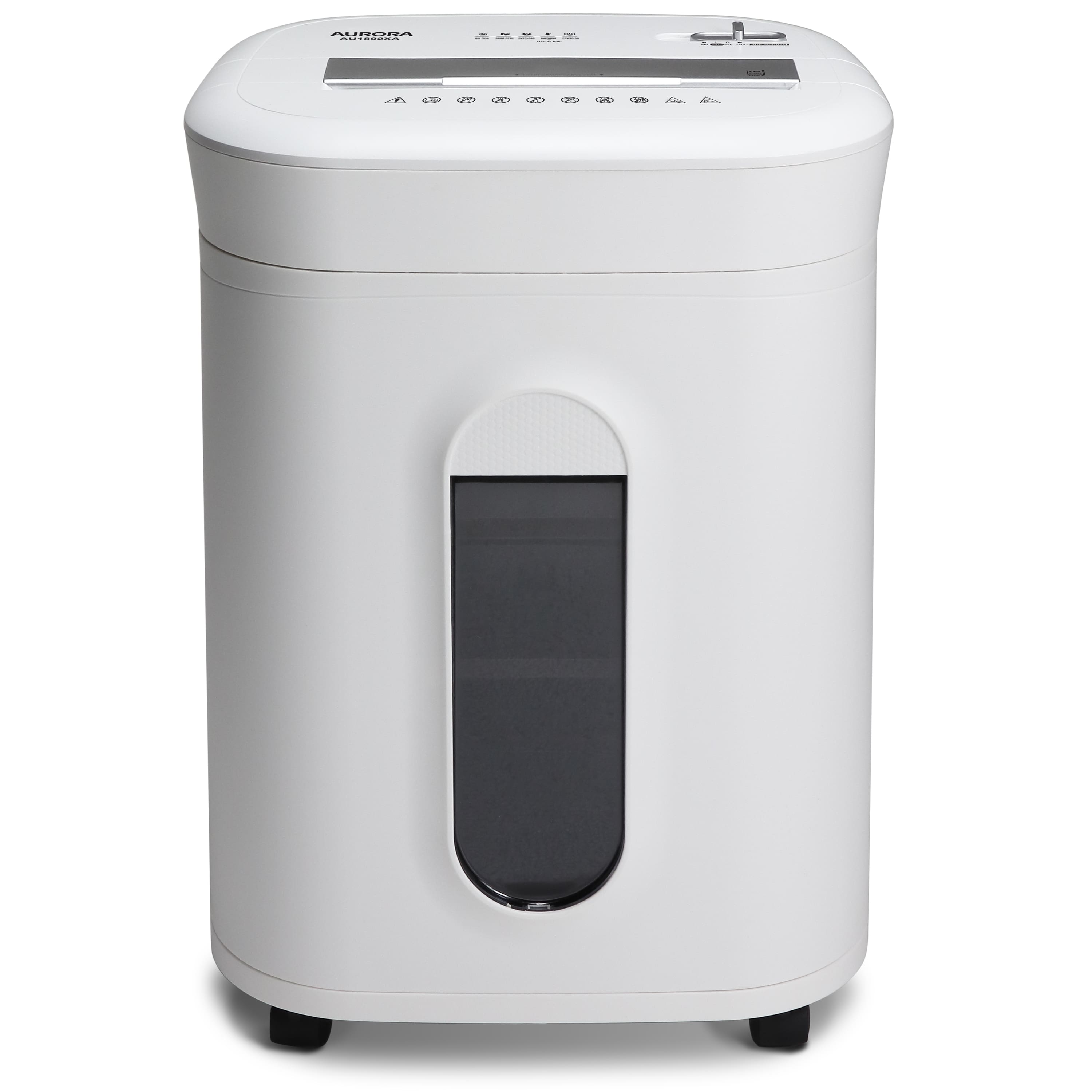 Aurora - AU1802XA Anti-Jam 18-Sheet Crosscut Paper & CD/Credit Card Shredder/ 6-Gallon Pullout Basket / 60 Minutes Runtime - White