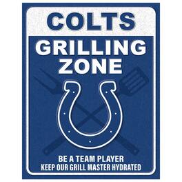 Fan Creations - Indianapolis Colts 13" x 20" Grill Zone Metal Sign - Multicolor