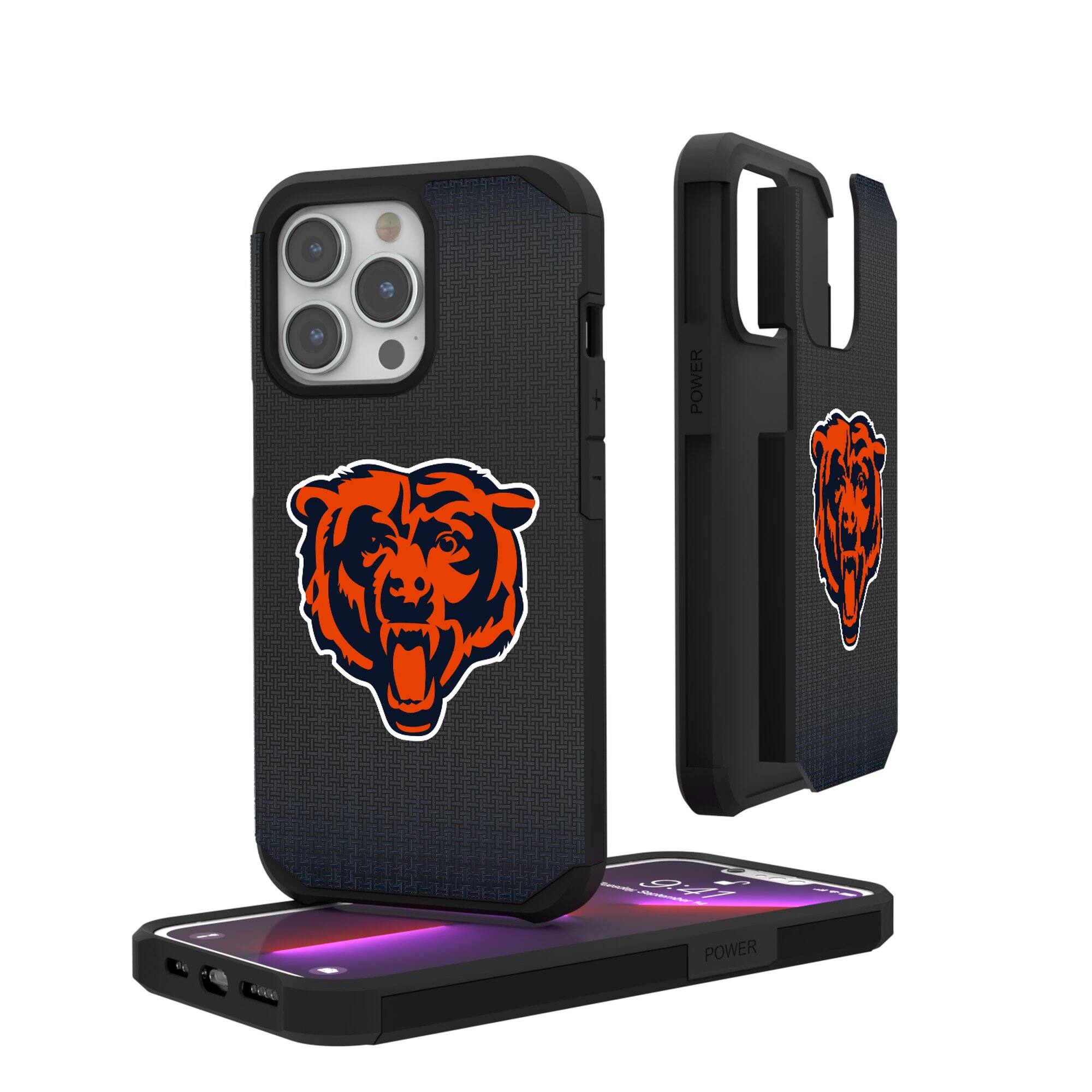 Keyscaper - NFL - Chicago Bears Linen Logo iPhone Rugged Case - 16 Pro - Black price history on PriceWatchPro