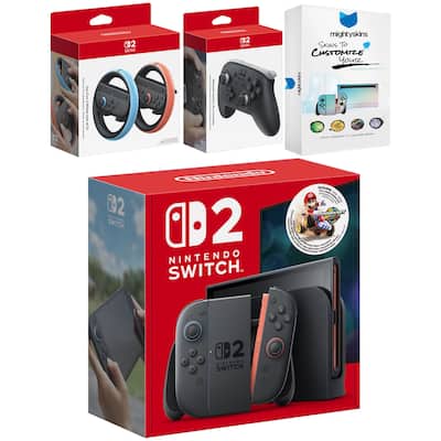 Switch 2 Mario Kart World Bundle with Pro Controller, Joy Con Switch 2 Mario Kart World Bundle with Pro Controller, Joy Con