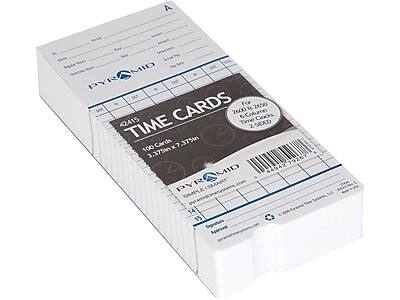 A MID PYR CARDS For 2650 2600 a &Column Clocks 42415 Time 2-SIDED TIME 375in 100 Cards x7 3,375in 79267 MID 44942 PYRAMID PYR SIMPLE SMART 14 15