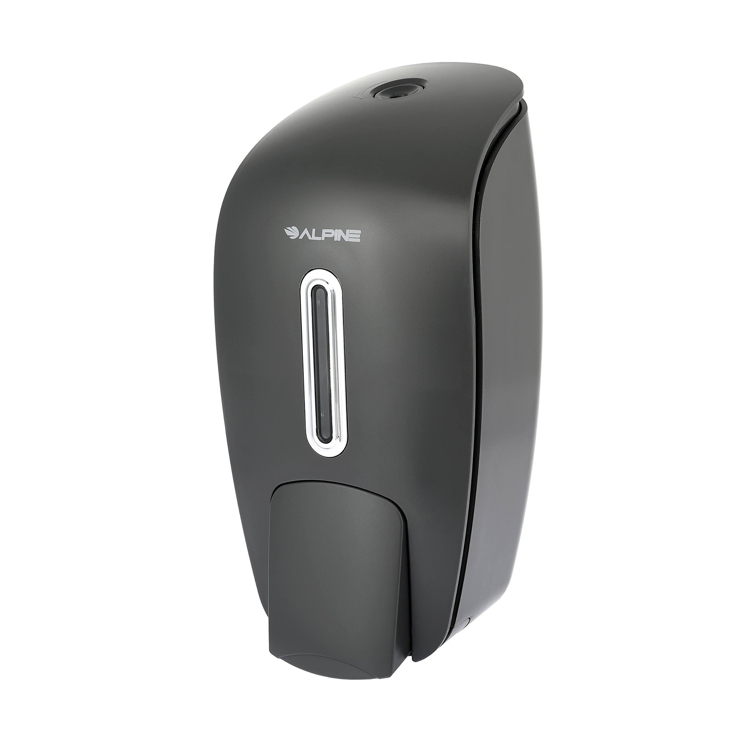 Front. Alpine Industries - 27 oz. Surface Mounted Hand Soap Dispenser - Gray.