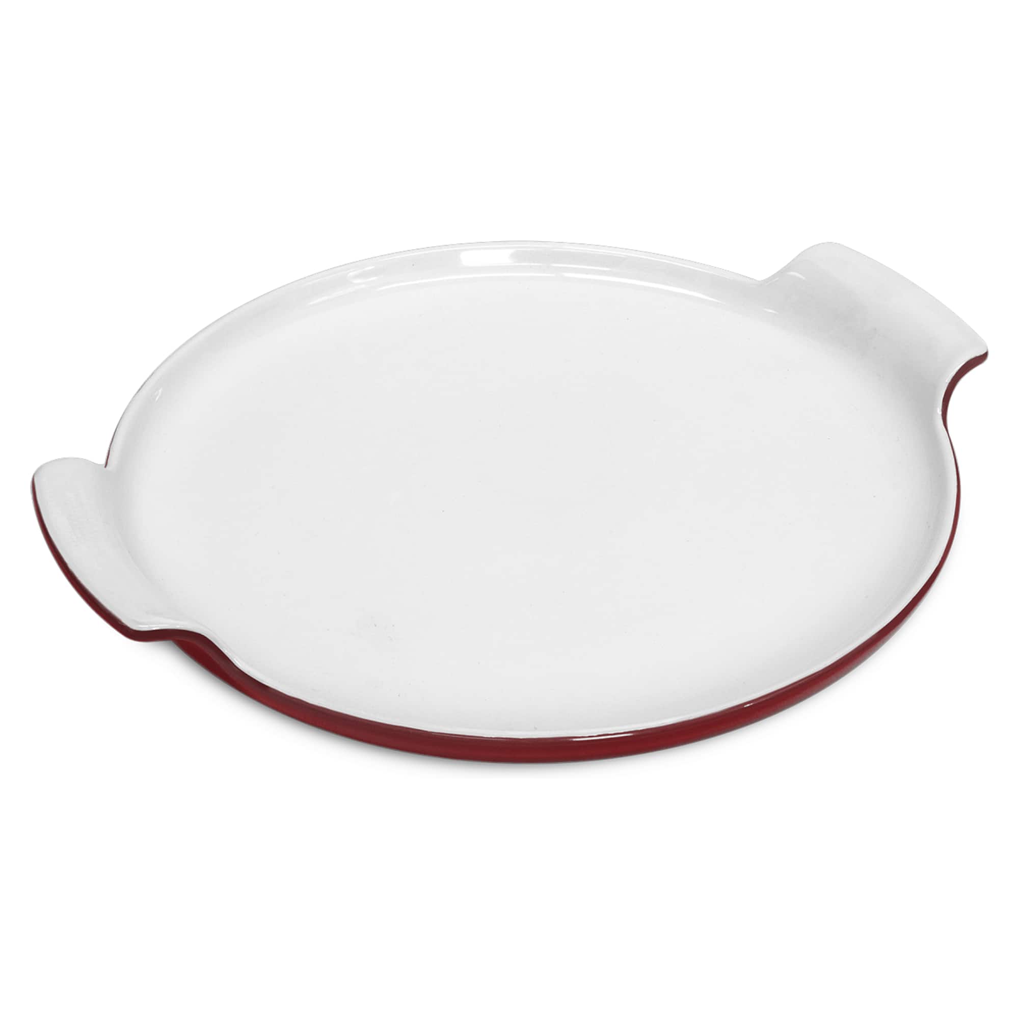 Front. Hell's Kitchen - Hell's Kitchen 14-Inch Round Pizza Stone - Red - Red.