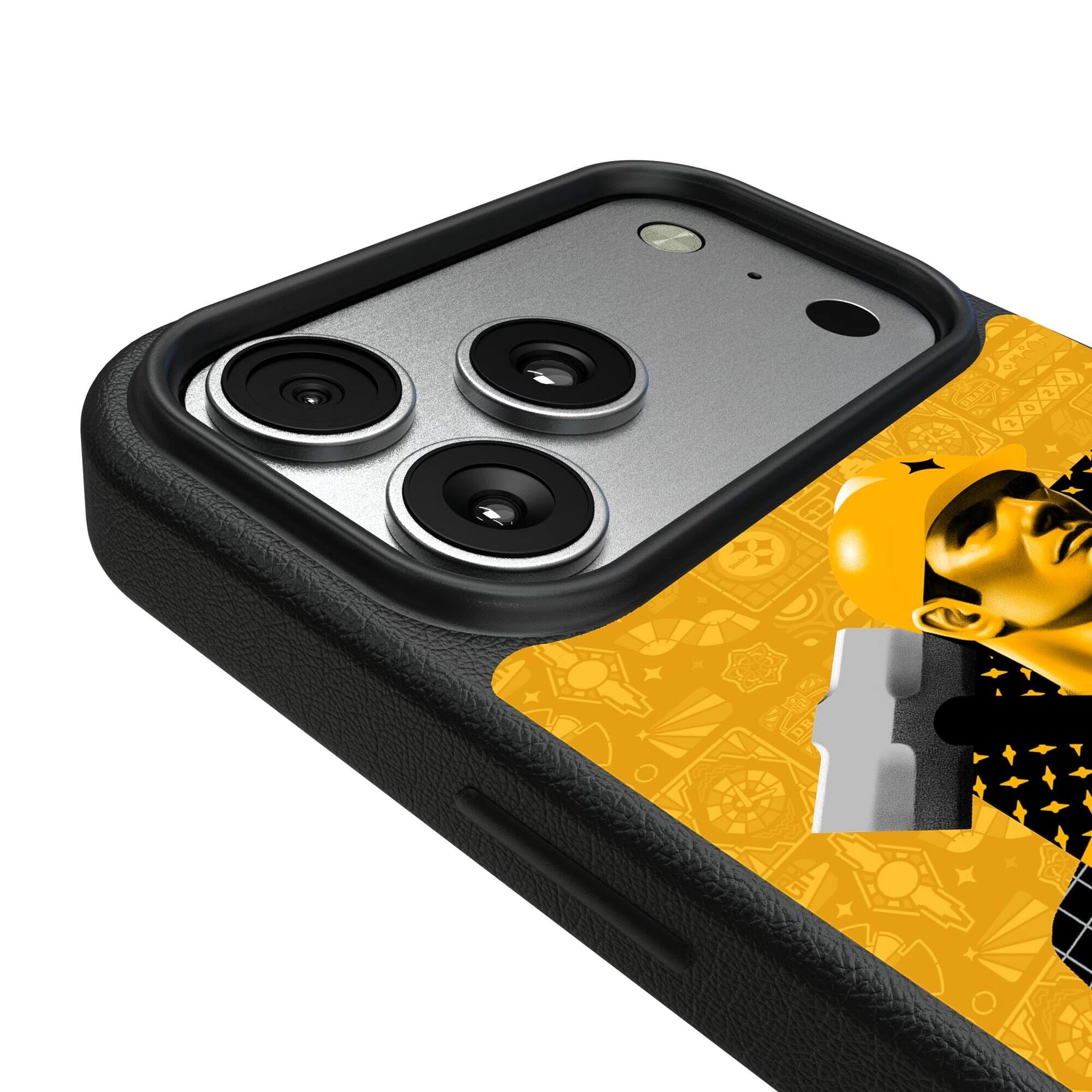 Alt View 2. Keyscaper - Pittsburgh Steelers iPhone Magnetic Bump Case - 16 Pro Max - Black.