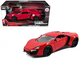 Lykan Hypersport Red "Fast & Furious 7" (2015) Movie 1/24 Diecast Model Car by Jada