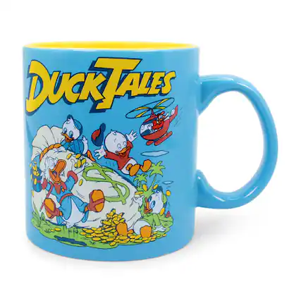 Front. Disney - Disney DuckTales Money Bags Ceramic Mug | Holds 20 Ounces - Blue.