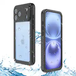 Dteck - Waterproof Rugged Case for iPhone 18 Pro Max ,Built-in Screen Protector 360° Full-Body Protection Shockproof Cover - Black