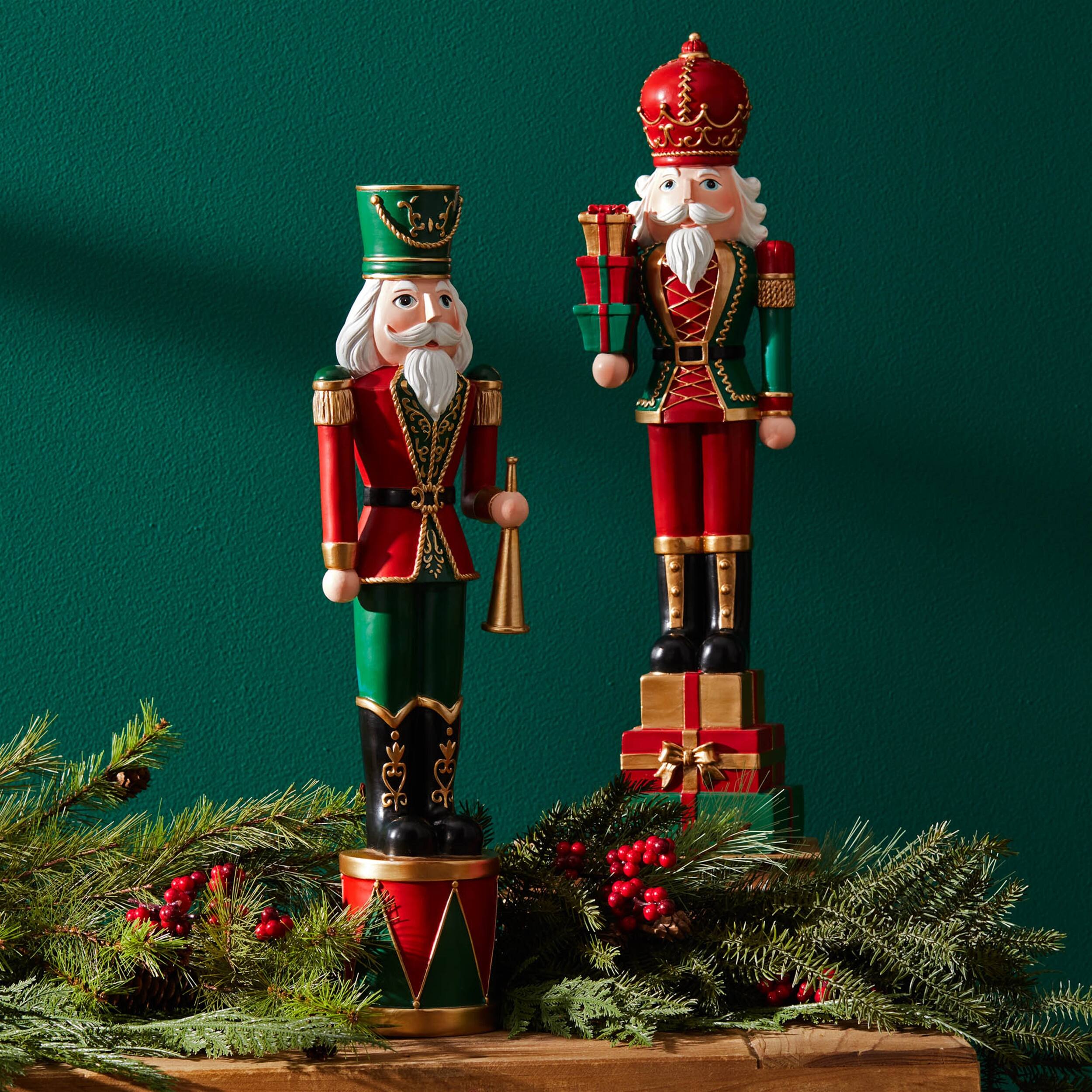 Left. BreeBe - Holiday Nutcracker Soldier (Set of 2) - Red, Green, Black.