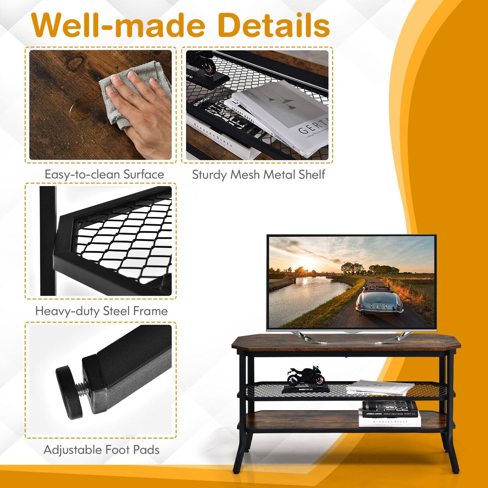 Well-made Details

Easy-to-clean Surface
Sturdy Mesh Metal Shelf
Heavy-duty Steel Frame
Adjustable Foot Pads