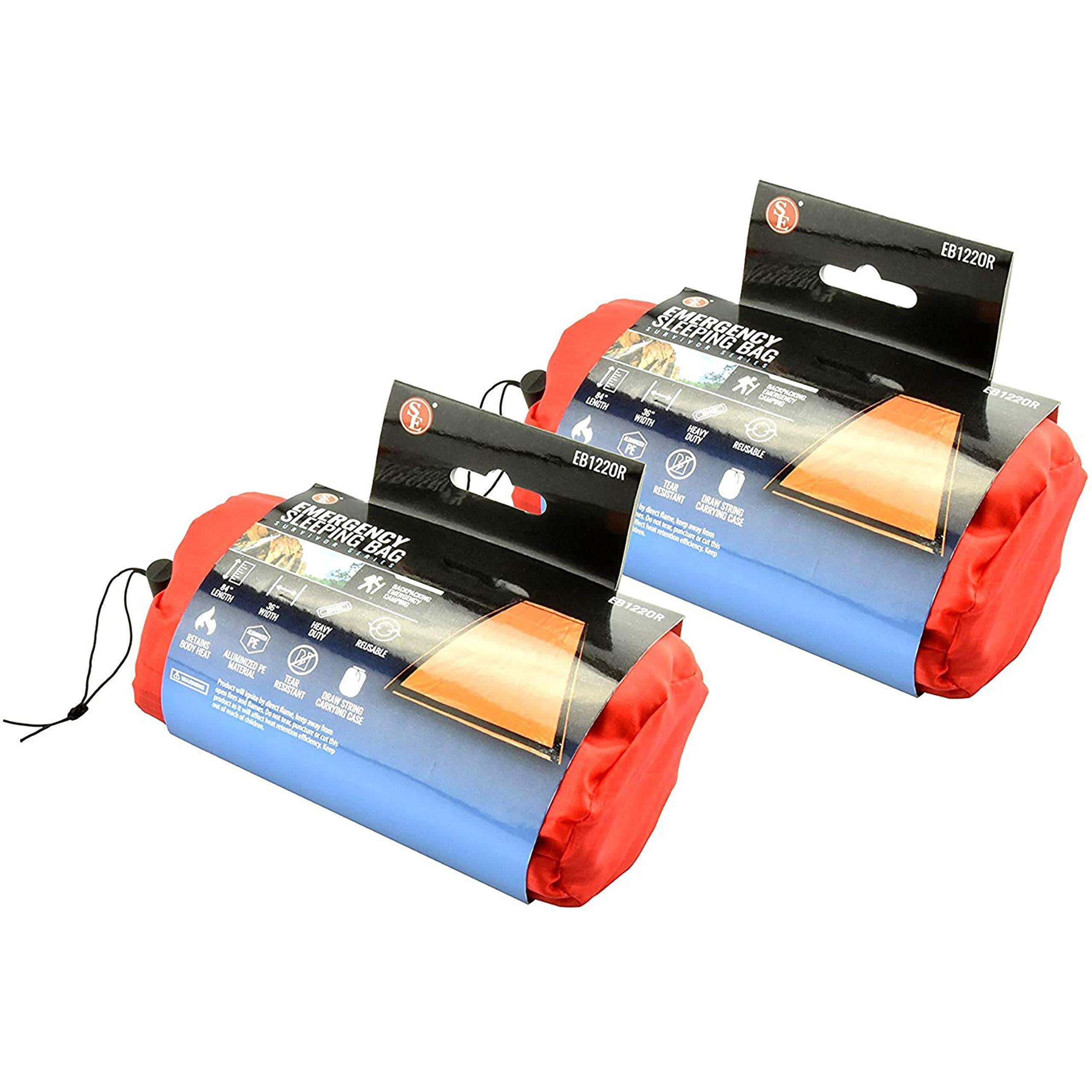 Dapper Styles - Survivor ries Emergency Sleeping Bags With Drawstring Carrying 2-pack - Eb122or-2 PolyethylenePack of 2 sle - Default