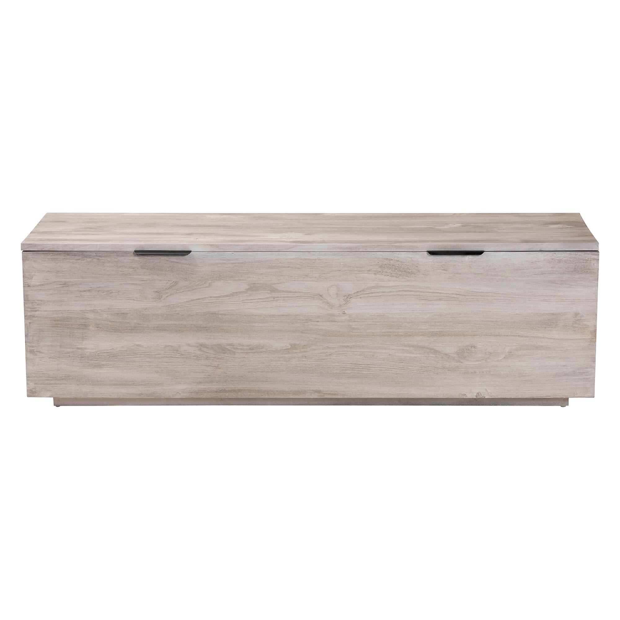 Left. bali & pari - Alvaro Wood Storage Trunk with Hinged Lid - Rectangular Blanket Chest and Bedroom Bench with Spacious Interior - White Wash/Black.
