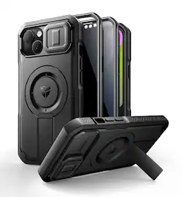 Dexnor - Case for iPhone 13/iPhone 14 with Privacy Screen Protector Compatible with MagSafe Rugged Bumper Case Protective Cover - Privacy Black
