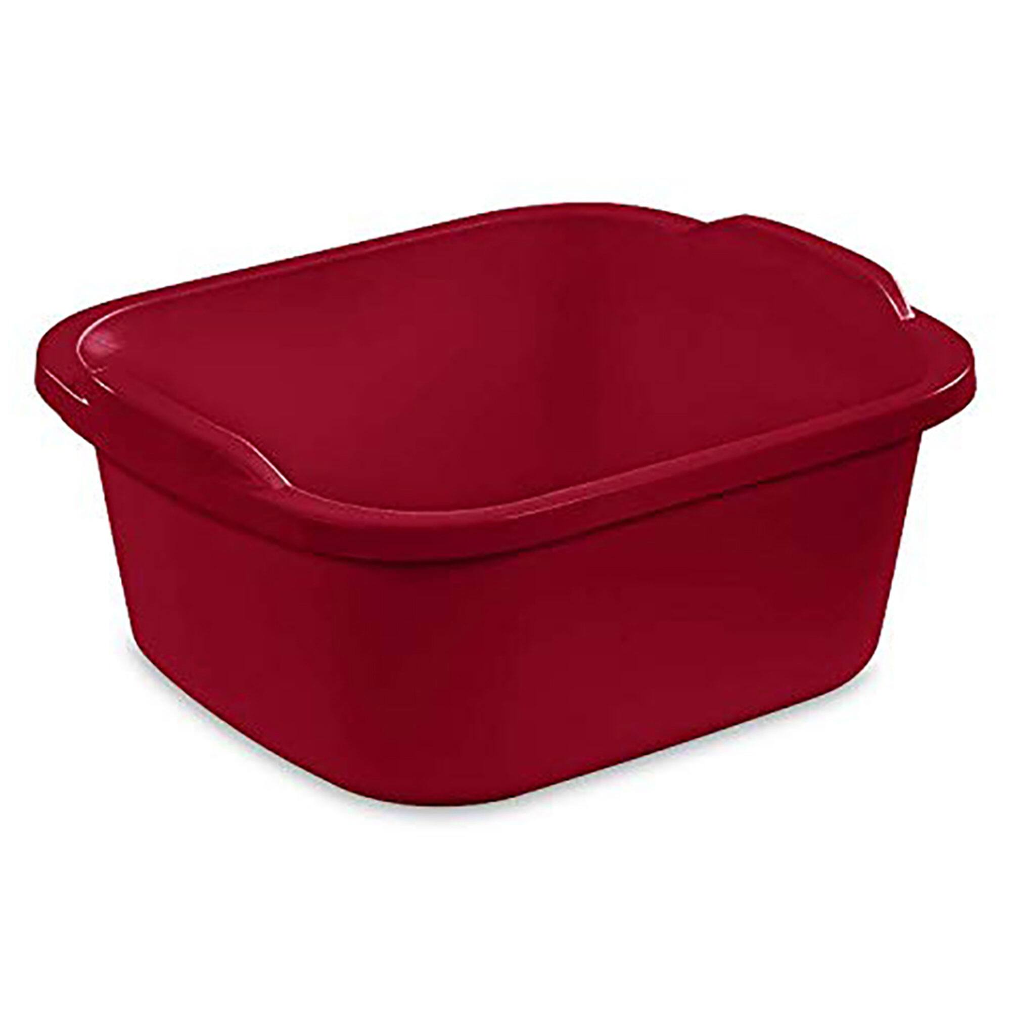 Alt View 1. Sterilite - Sterilite Large Multi-Function Home 12-Qt Sink Dish Washing Pan, Red (8 Pack) - Red.