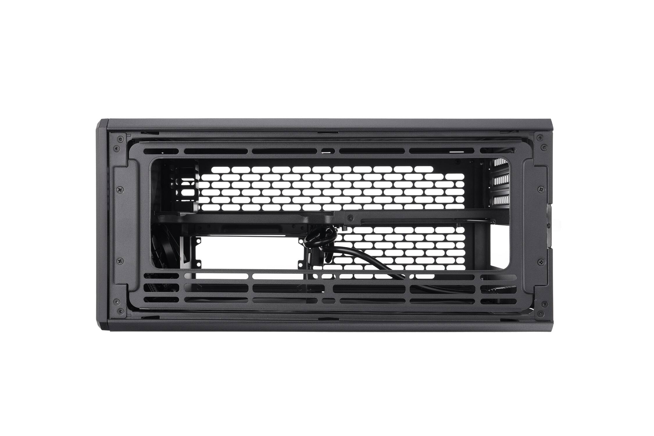 Alt View 10. Thermaltake - TR100 SFF mITX Mini Tower PC Case with PCIe 4.0 Riser Cable Included - Black.