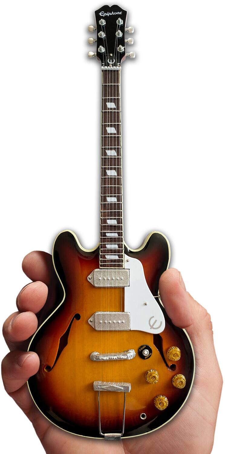 Alt View 1. Axe Heaven - Axe Heaven -Epiphone 1965 Casino Sunburst Mini Guitar Replica Collectible   - Collectibles - Multicolor.