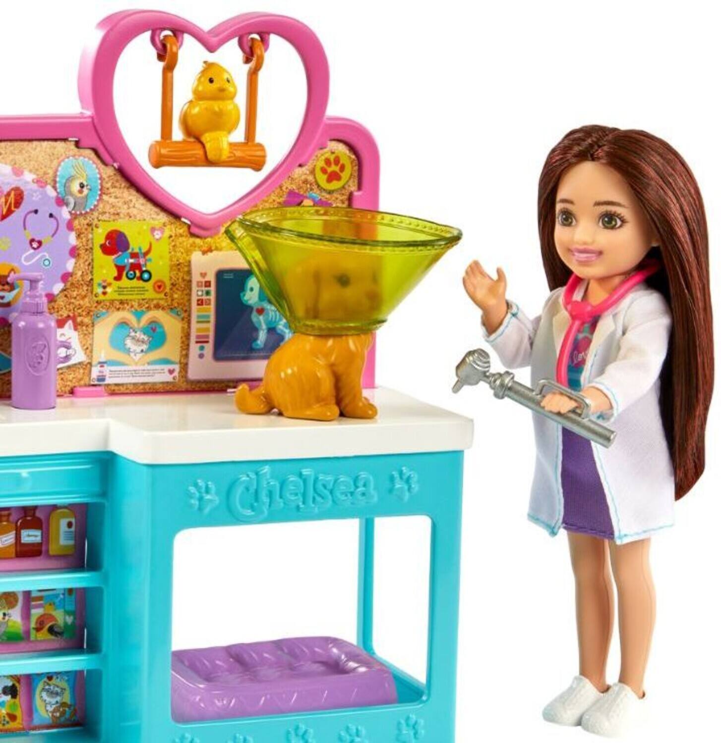 Alt View 3. Mattel - Barbie Chelsea Can Be Pet Vet Playset, Brunette   - Collectibles - Multicolor.