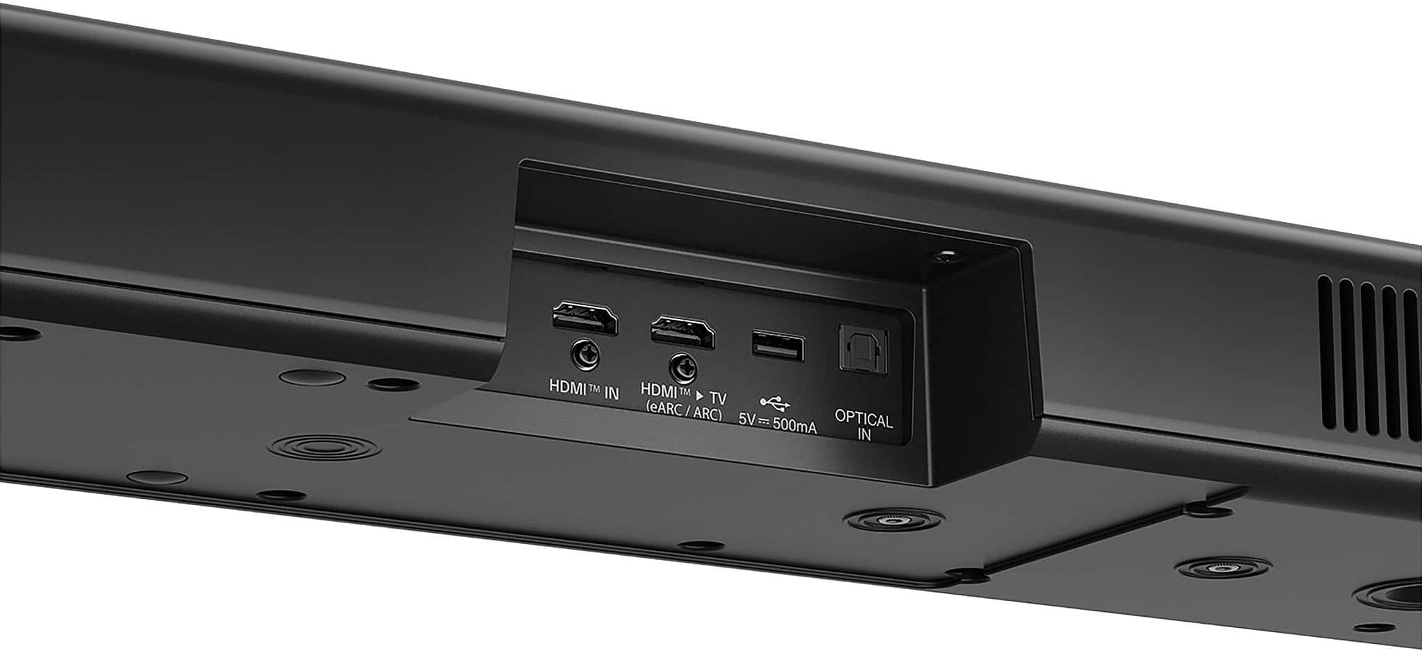 The text on the image reads: "HDMI TM IN HDMI TM A TV (eARC/AR 1 ARC) 5V OPTICAL l 500mA IN."