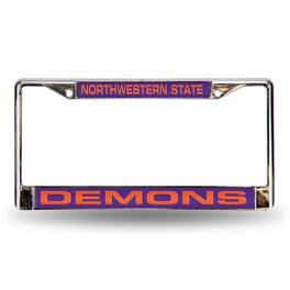 Rico Industries - Northwestern State Demons Chrome Metal Laser Cut License Plate Frame - Multi