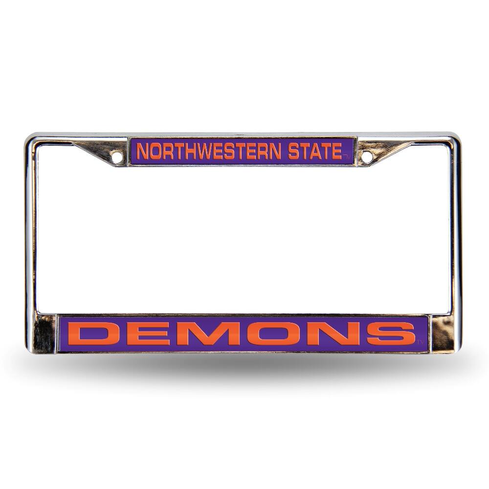 Northwestern State Demons Chrome Metal Laser Cut License Plate Frame