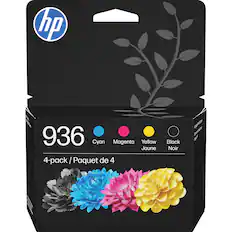 hp 936 Cyan Magenta Yellow Jaune 4-pack / Paquet de 4 Black Noir