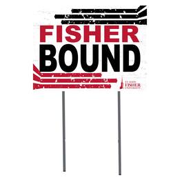 Jardine - St. John Fisher Cardinals 18" x 24" Bound Yard Sign - White