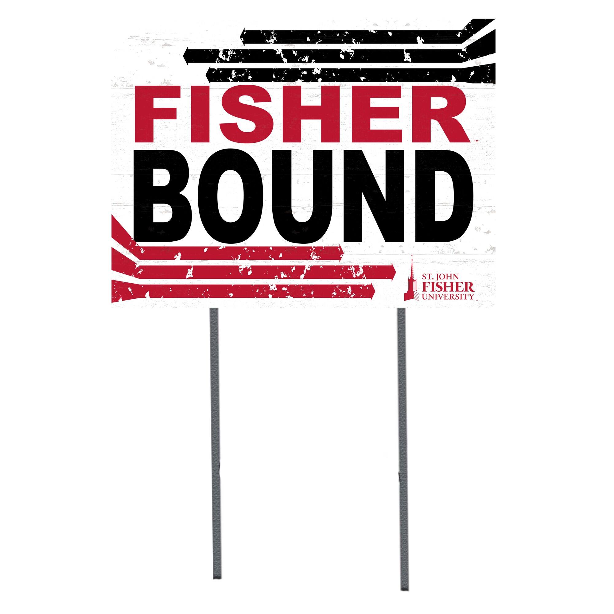 White St. John Fisher Cardinals 18" x 24" Bound Yard Sign