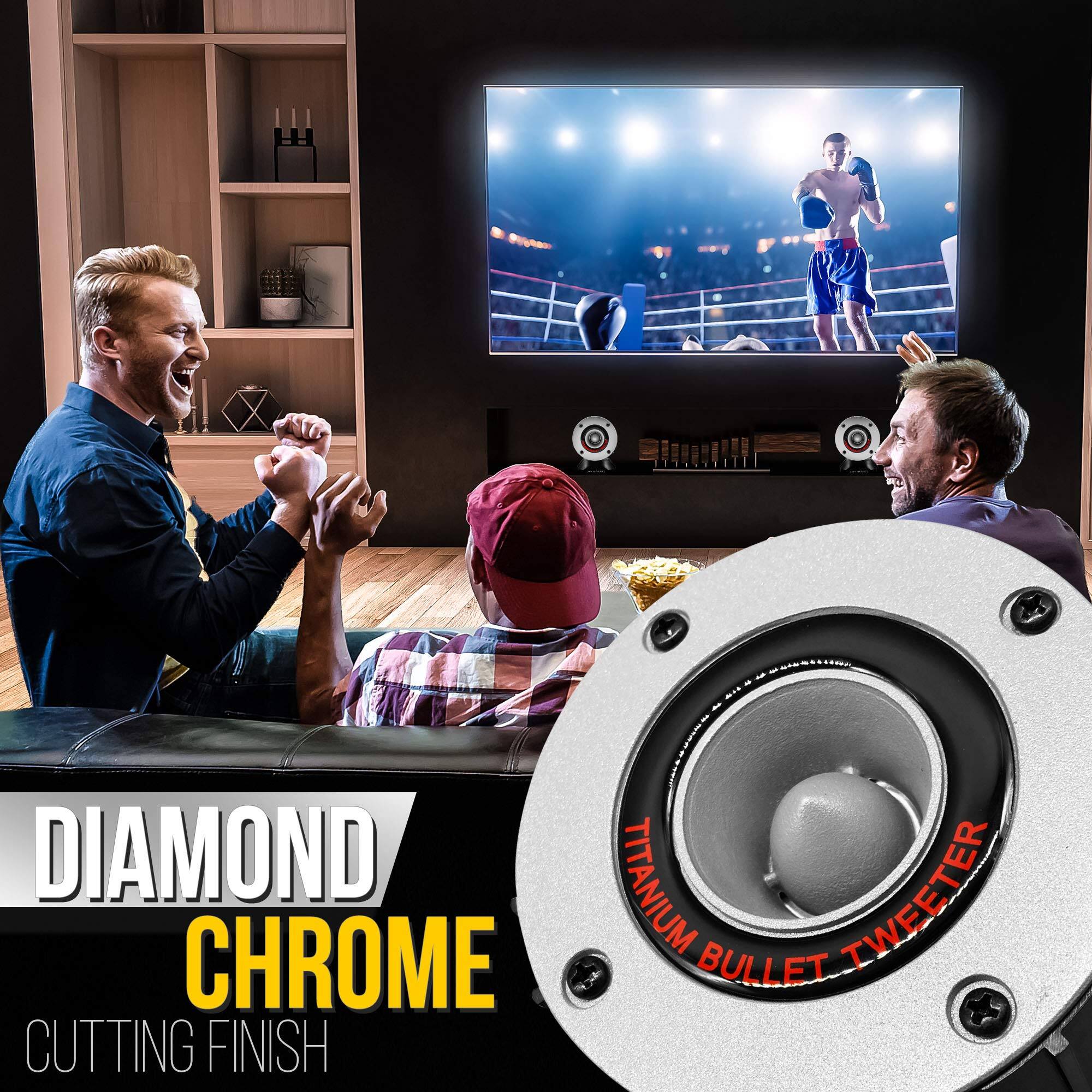 DIAMOND TITANIUM BULLET TWEETER  
CHROME CUTTING FINISH